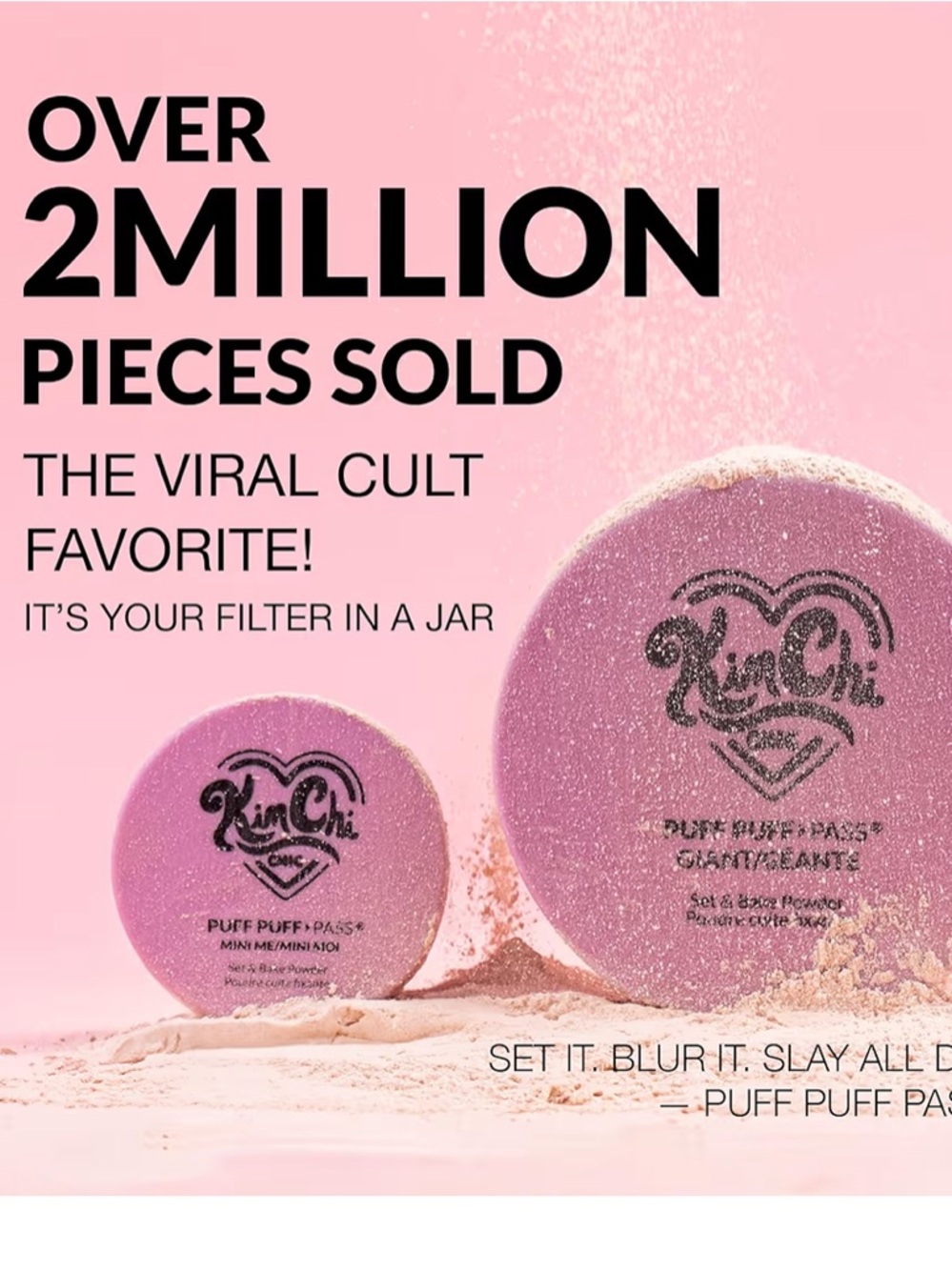 Kim Chi Setting Powder Trio in Pink , Ivander and Translucent Shades